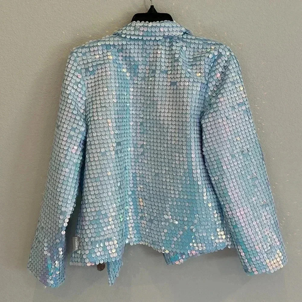 Disney Frozen II Elsa Iridescent Sequin Jacket Size Girls Large 10-12 - Picture 5 of 9